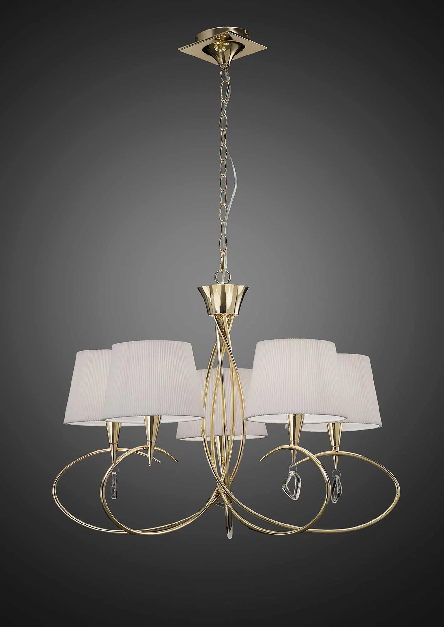 Mara French Gold-Ivory White Ceiling Lights Mantra Multi Arm Fittings Mara French Gold-Ivory White Ceiling Lights Mantra Multi Arm Fittings